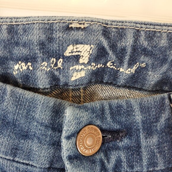 7 Jeans 7 For All Mankind Womens Blue Wash A Pocket Boot Cut Jeans Sz 27 - Picture 7 of 16